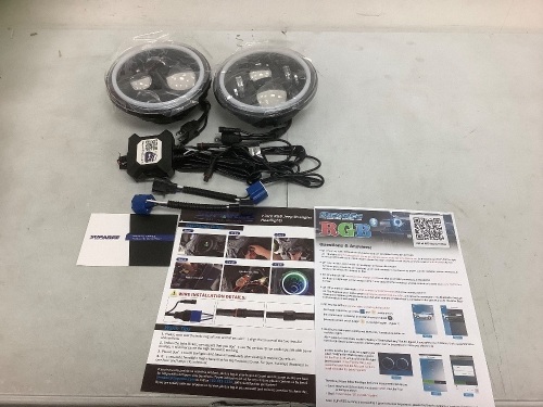 Suparee Jeep Wrangler Headlights, Appears new - Lot 408