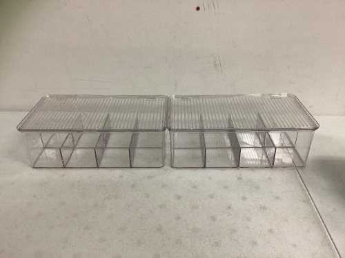 Stackable Plastic Tea Bag Holder Box, E-Comm Return w/ Damage - Lot 452