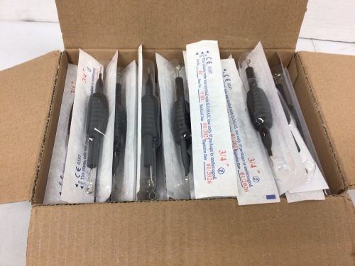 Box of 59 Disposable 3/4" Tattoo Needles, Appears New - Lot 502
