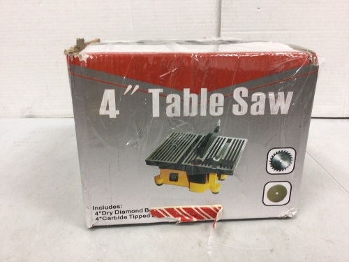 4" Table Saw, Powers Up, E-Commerce Return - Lot 538