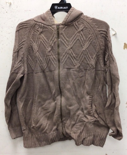 Natural Reflections Womens Zip Up Hooded Sweater, XL, Appears New - Lot 565