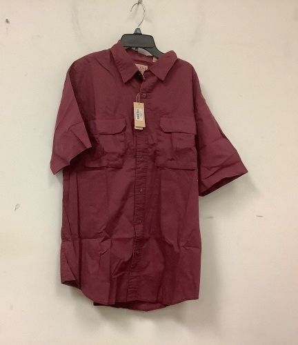 Red Head Mens Short Sleeve Button Down, Large, E-Comm Return - Lot 609