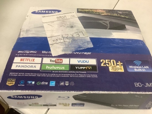 Samsung BluRay/DVD Player, Untested, E-Commerce Return - Lot 699