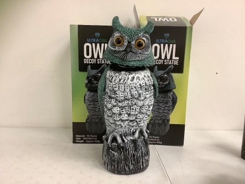 Lot of (2) Owl Decoy Statue, Appears New - Lot 706