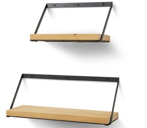 Set of 2 Floating Rustic Wood Shelves, Appears New - Lot 708