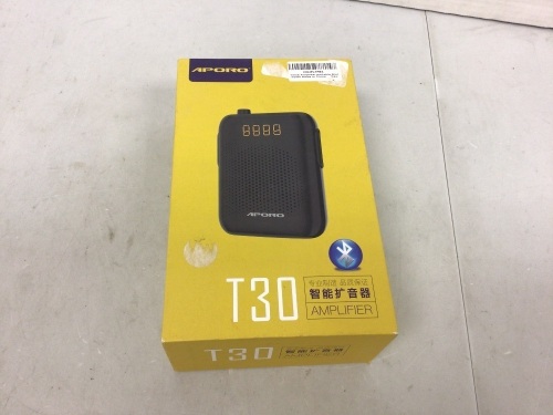 Aporo T30 Voice Amplifier, Powers Up, E-Commerce Return - Lot 726