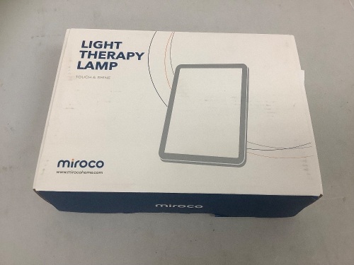 Miroco Light Therapy Lamp, Powers Up, E-Commerce Return - Lot 733