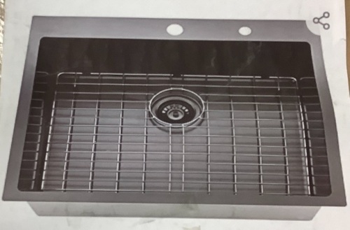 Friho 33"x22" Commercial Large Drop In Single Sink, Appears New - Lot 735