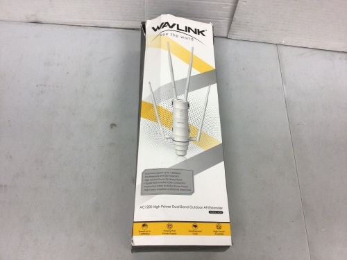 WavLink AC1200 High Power Dual Band Outdoor AP/Extender, Powers Up, E-Commerce Return - Lot 787