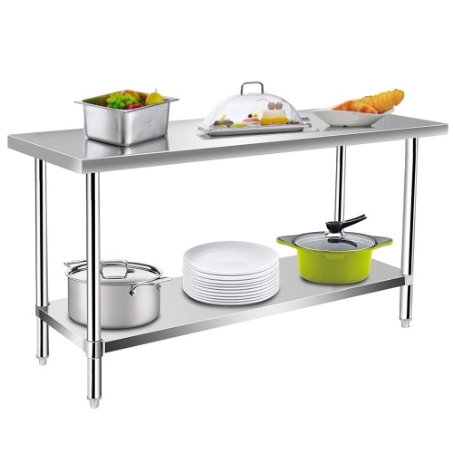 Commercial Stainless Steel Kitchen Prep & Work Table, 60" x 24"  - Lot 42