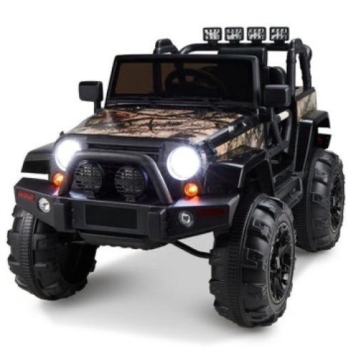 12V Kids Ride-On Truck Car Toy w/ 3 Speeds, LED, Remote, Bluetooth  - Lot 73