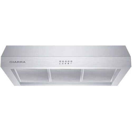 CIARRA 30'' 450 CFM Ducted Under Cabinet Range Hood in Stainless Steel - Lot 167