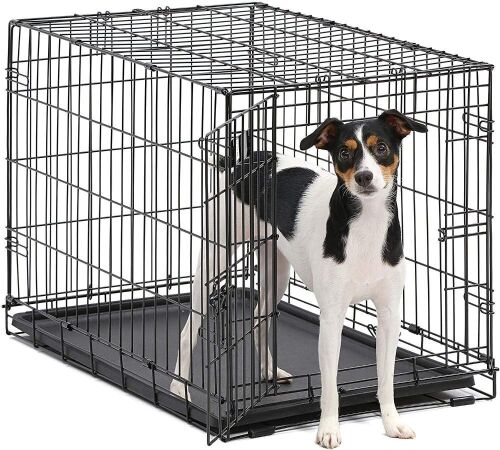 MidWest Homes for Pets iCrate, Single Door Medium Dog Crate, 30" x 19" x 21"  - Lot 337