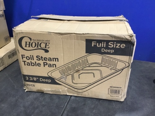 Choice Full Size Foil Deep Steam Table Pan - 50/Case - Lot 514