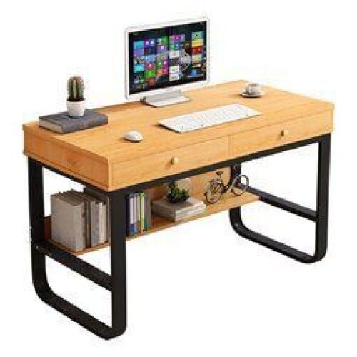 Micozy Writing Desk with 2 Drawers and Shelf - Lot 585