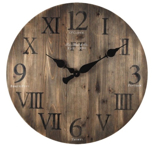 FirsTime & Co Rustic Farmhouse Barn Wood Wall Clock   - Lot 600