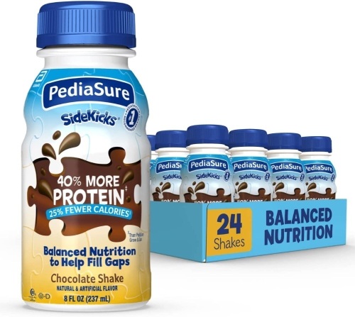 PediaSure SideKicks, High Protein Nutrition Shake for Kids, Chocolate, 8 fl oz - Lot 632