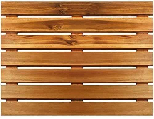 Thirteen Chefs Premium Wooden Bath Mat and Outdoor Wood Shower Floor, 24 x 24 Inches  - Lot 774