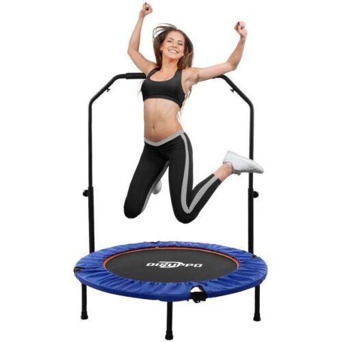 Dissupo 40" Foldable Mini Rebounder Trampoline With Adjustable Hand Rail  - Lot 775