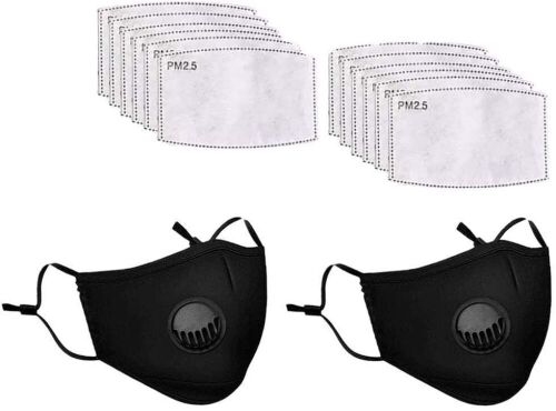 Lot of (34) 2pc Reusable Respirator Face Cover with 12 Activated Carbon Filters - Lot 785