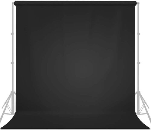 LimoStudio 10' x 20' Photo Video Studio Seamless Solid Dark Black Muslin Backdrop - Lot 797