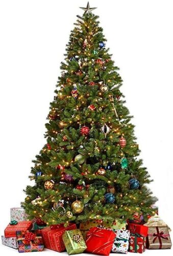 Juegoal 7.5' Artificial Christmas Tree with Durable Metal Legs, 1350 Tips - Lot 904