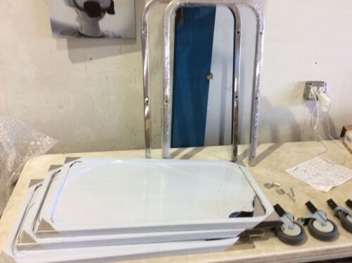TAIMIKO Stainless Steel 3-Shelf Kitchen Trolley with Casters - Missing Some Hardware  - Lot 1013