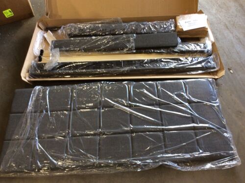 AmoLife Dark Grey Upholstered Queen Bed Frame - Lot 1023
