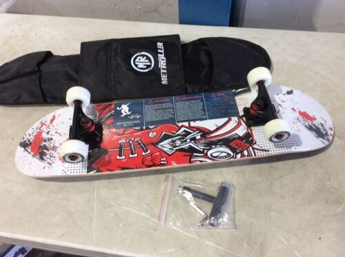 METROLLER Complete Standard Skateboard with Carry Bag - Has Some Rust on Trucks - Lot 1024