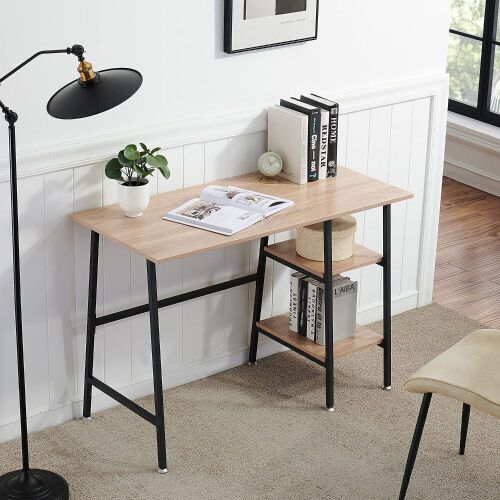 VECELO Computer Writing Desk Study Table with 2-Open Tiers Storage Shelves  - Lot 1184