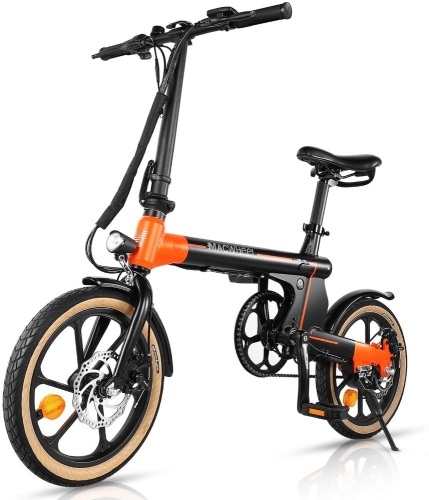 Macwheel Electric Bike, 16 inches Ebike with Foldable Design, Dual-Disc Brakes, 3 Riding Modes for Adults and Teenagers, Lightweight & Portable. Appears New - Lot 36