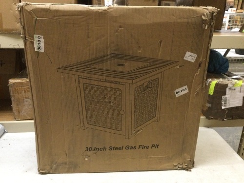 30-Inch Square Gas-Burning Fire Pit Table. Appears New - Lot 71