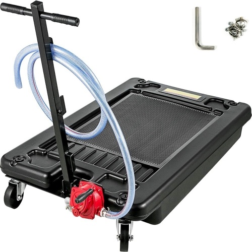VEVOR Portable Oil Drain Pan with Pump 64L 17 Gallon with 7.5' Hose. Appears New - Lot 76
