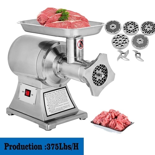 VEVOR 1 HP/750W Meat Grinder Stainless Steel 193/225 RPM Electric Meat Grinder. Appears New - Lot 84