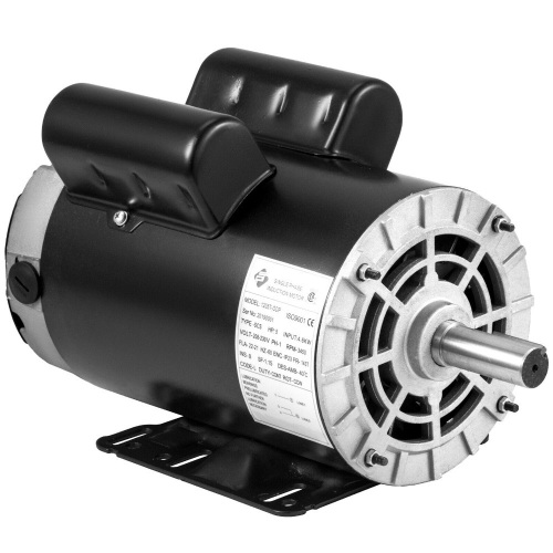 5 HP Air Compressor Duty Electric Motor 145T Frame 3450 RPM Single Phase. Appears New. Untested E-Commerce Return - Lot 115