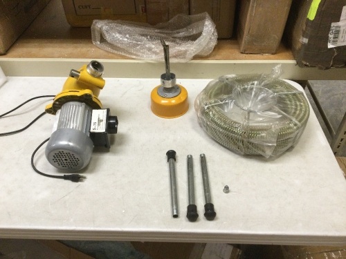 3/4" - 4" Sectional Pipe Drain Auger Cleaner. For Parts or Repair. The motor appears Damaged - Lot 215