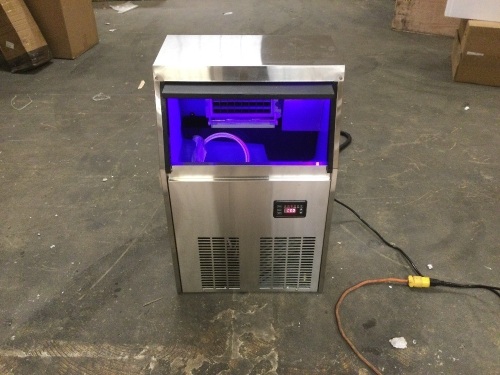 110lbs/24H Commercial Stainless Steel Ice Maker Machine. Powers Up, Not Tested Further. Untested E-Commere Return - Lot 293