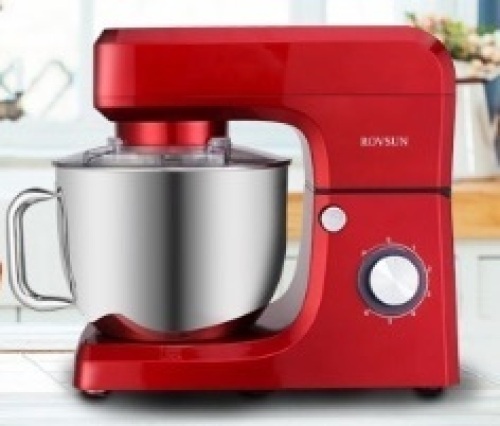 ROVSUN 5.8 Quart Stand Mixer, 660W 6-Speed Electric Tilt-Head Kitchen Food Mixer with Stainless Steel Bowl, Red. Appears New.  - Lot 301