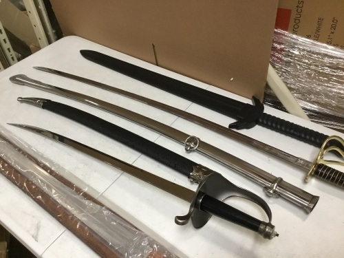 Lot of (4) Swords (SEE PICS). E-Commerce. Some Appear New.  - Lot 302
