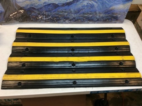 Lot of (4) Heavy Duty 1-Channel Rubber Cable Protector Ramps, 39.5" L x 5.5" W Each. Appears New.  - Lot 339