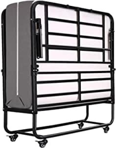 Smile Back Rollaway Foldable Bed w/ Mattress, Twin, 5" Memory Foam Mattress, 75x38 Inch. Appears New.  - Lot 349