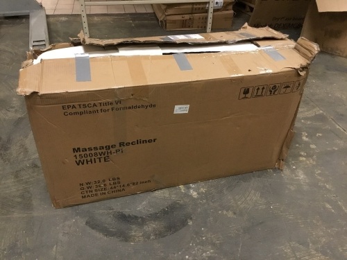 Power Reclining Heated Massage Chair. E-Commerce return. Untested - Lot 400