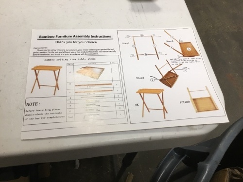 Lot of (2) Folding TV Dinner Trays - Lot 412