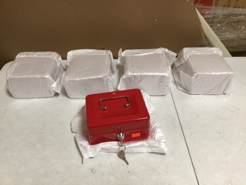 Lot of (5) New Small Lock Boxes. - Lot 447