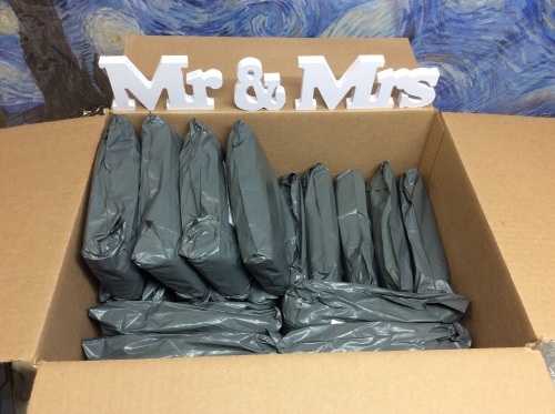Lot of (37) New Mr. & Mrs. Signs - Lot 484