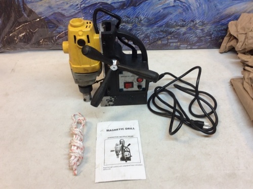1100W Magnetic Drill Press. Used/E-Commerce Return. Powers On/Not Tested Further.  - Lot 491