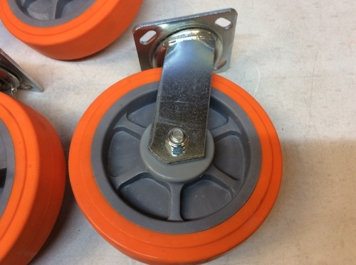 Set of (4) 8" Caster Wheels. Appear New.  - Lot 537