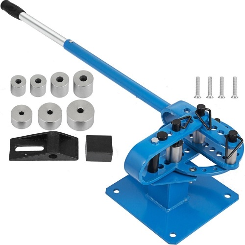 VEVOR Manual Bench Metal Bender Pipe Tube 1-3" 7 Dies Metal Fabrication. NEW - Lot 733