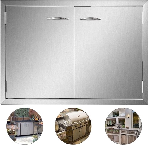 BBQ Access Door 33W x 22H Inch Stainless Steel. Appears New - Lot 734