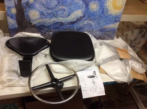 Rolling Office Stool. Appears New - Lot 735
